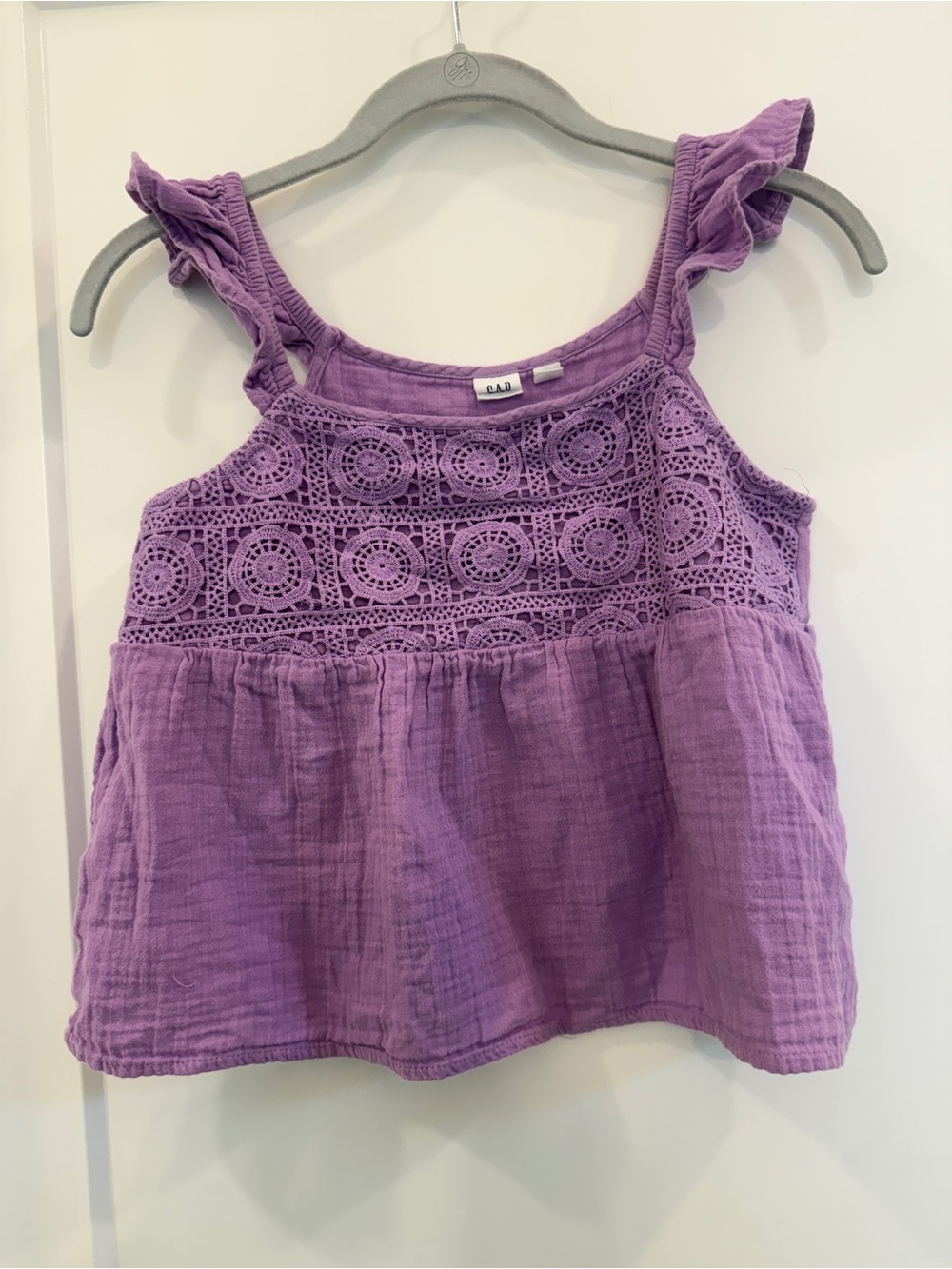3/$15 GAP Lavender Crochet Tank XXL